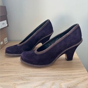 Audley Purple Suede Heels